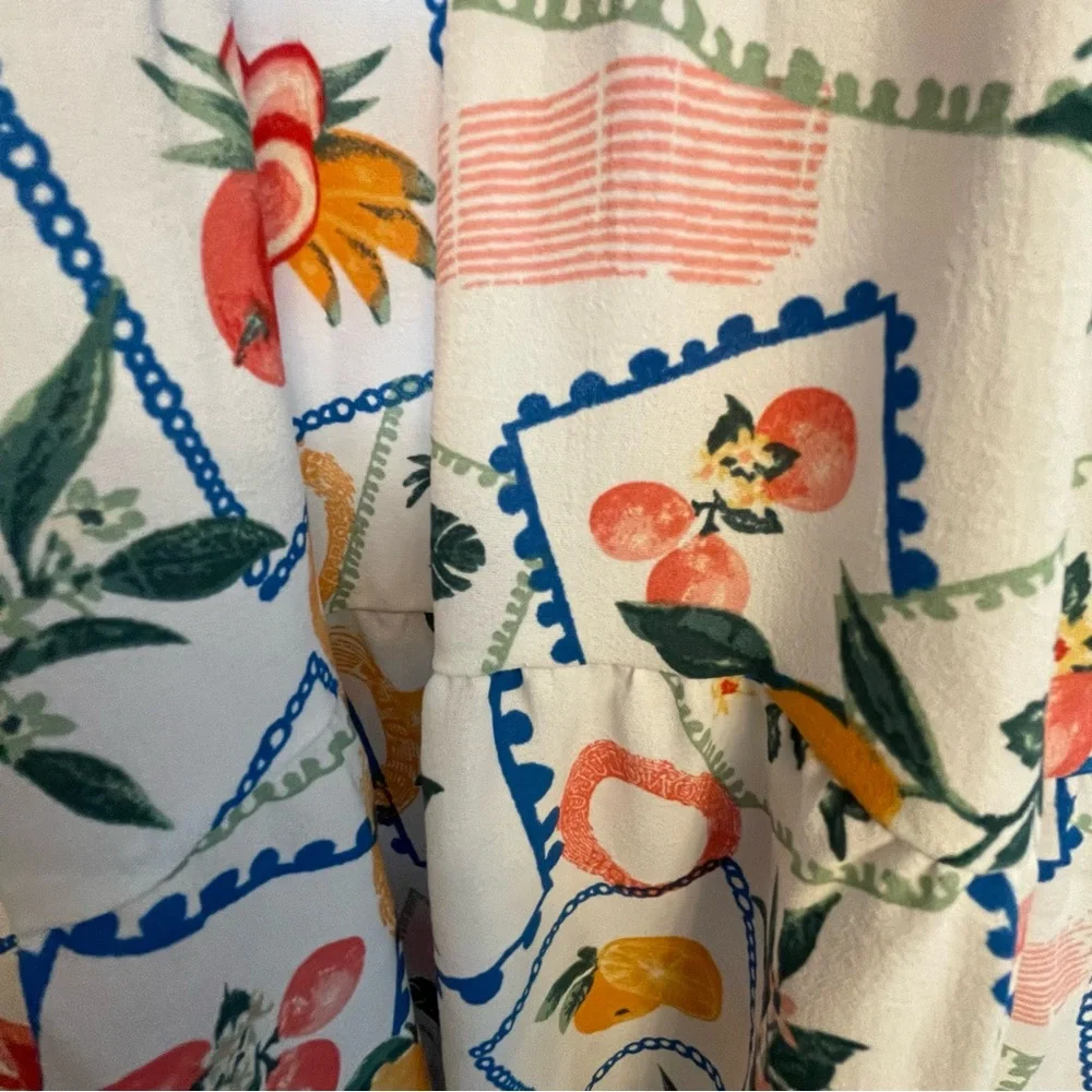 Monteau Fruit Print Mini Dress - Multicolor - Picture 3 of 5